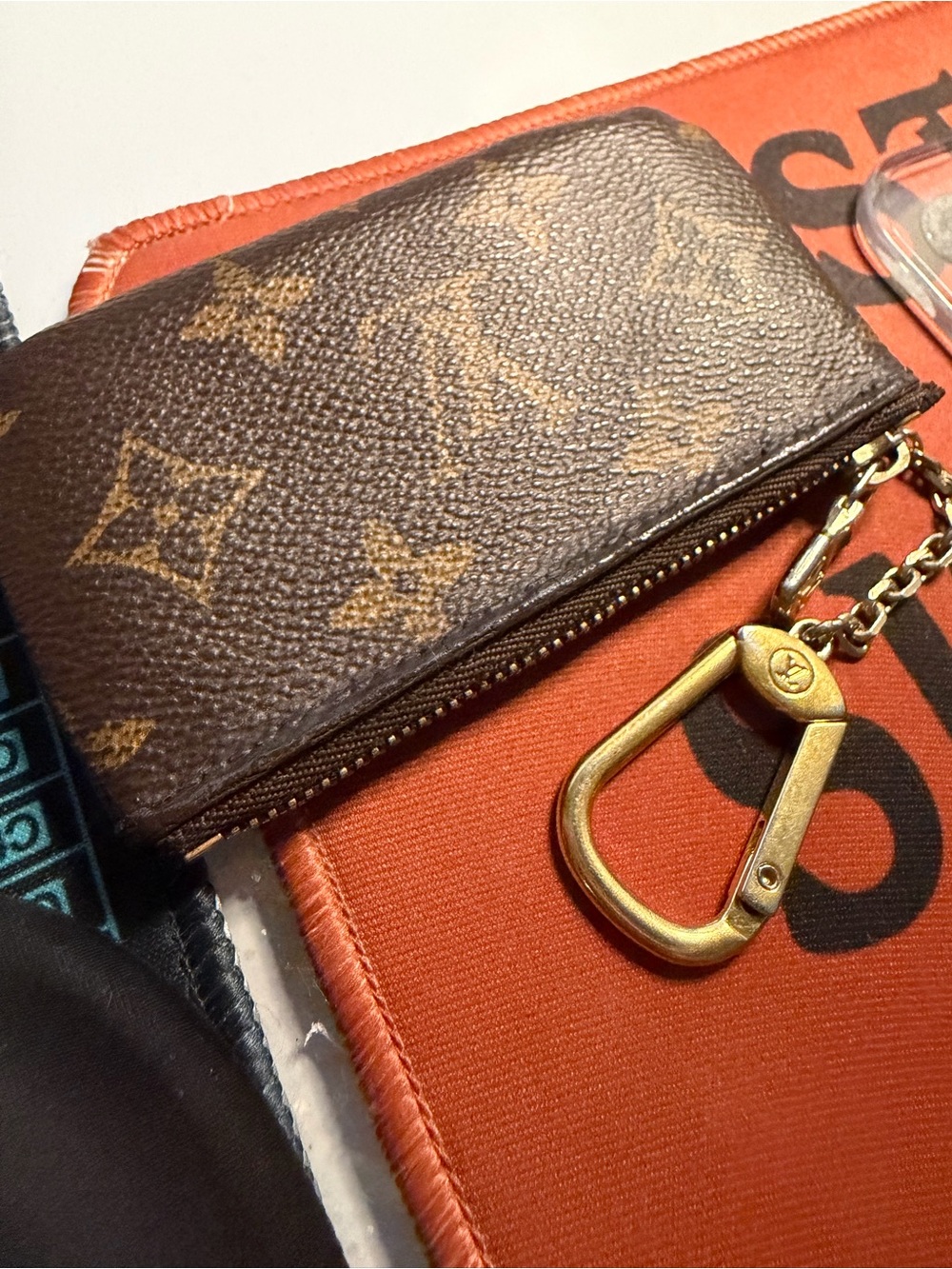 Louis Vuitton Monogram Key & Card Holder in Brown and Gold